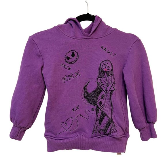 Disney Nightmare Before Christmas Embroidered Hoodie Jack & Sally Sweatshirt - Picture 2 of 10